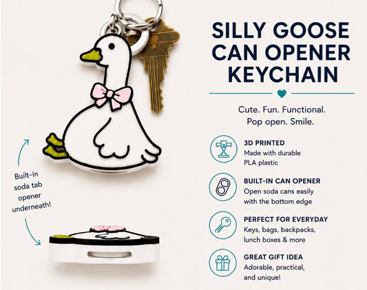 Silly Goose Can Opening Keychain