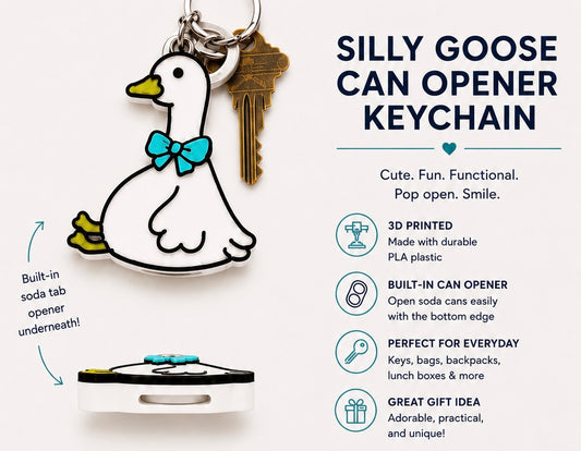 Silly Goose Can Opening Keychain